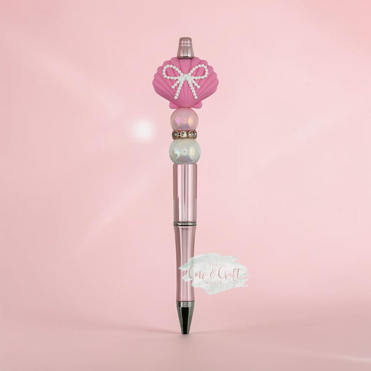 Beaded Pen: Gnome, Pink Seashell, Panda- Novelty Ballpoint Pen
