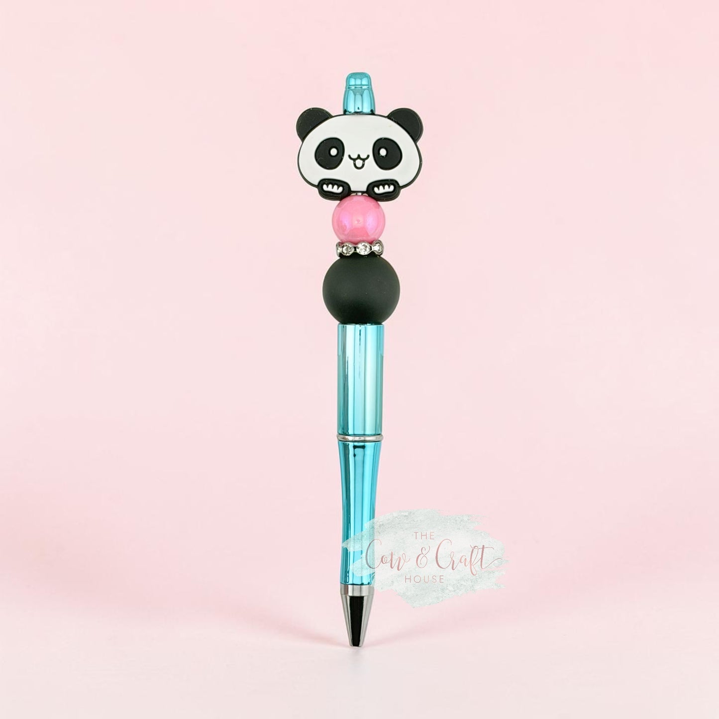 Beaded Pen: Gnome, Pink Seashell, Panda- Novelty Ballpoint Pen