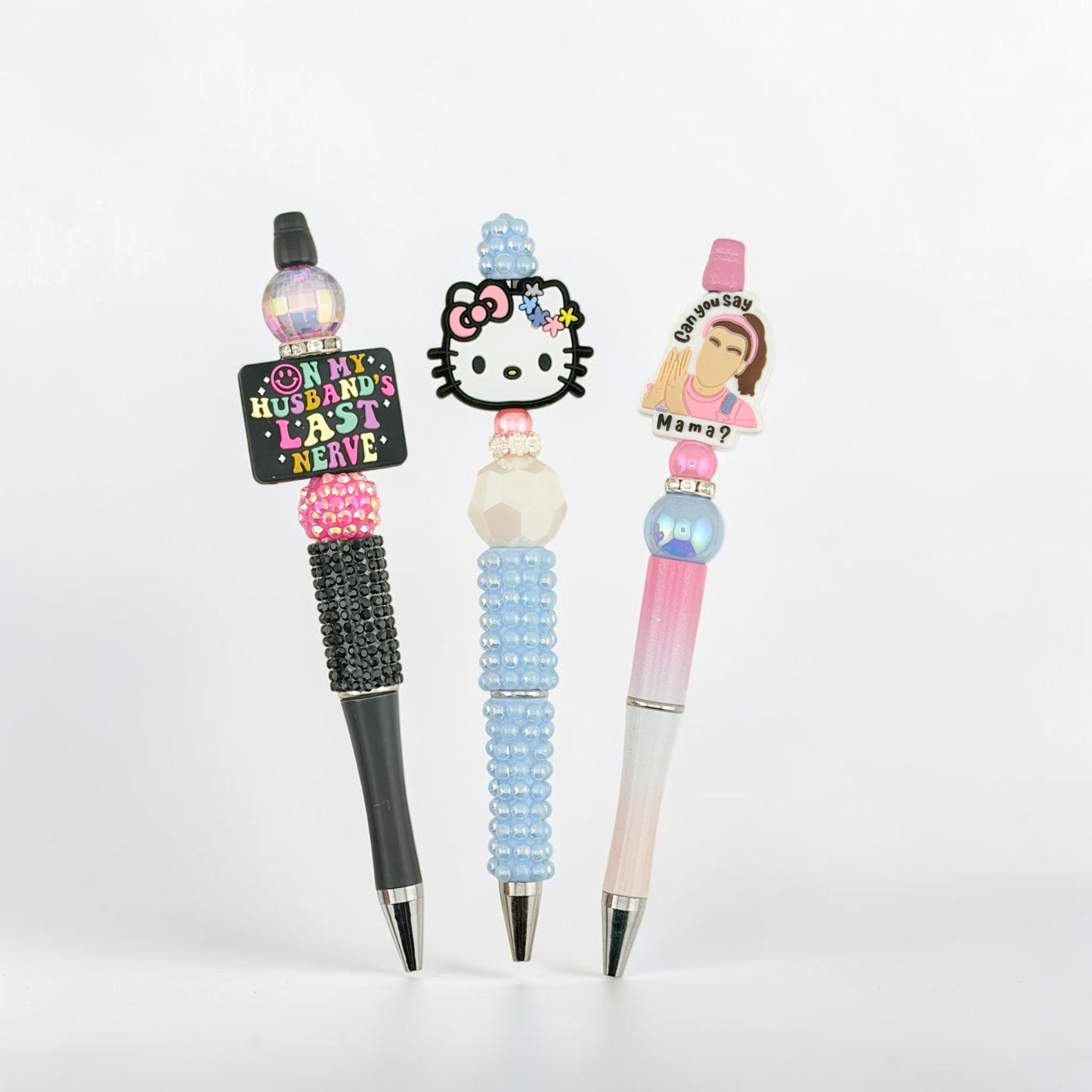 Funny Beaded Pen | On My Husband's Last Nerve Pen | Black Ink Twist Pen | Sassy Gift for Wife | Handmade Bling Pen
