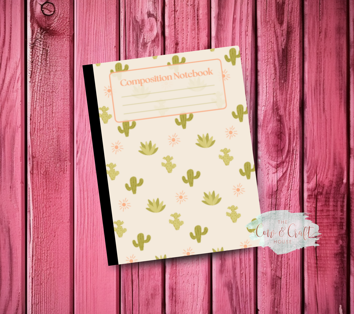 Cream Cactus Composition Notebook |Cactus Journal | College or Wide Ruled Notebook | Cute Desert Notebook | Student Journal | Teacher Gift