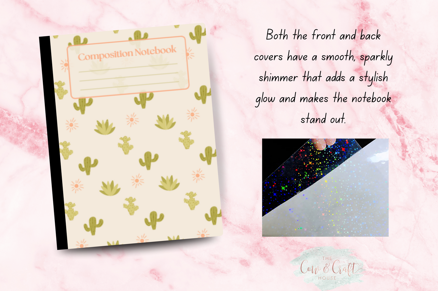 Cream Cactus Composition Notebook |Cactus Journal | College or Wide Ruled Notebook | Cute Desert Notebook | Student Journal | Teacher Gift