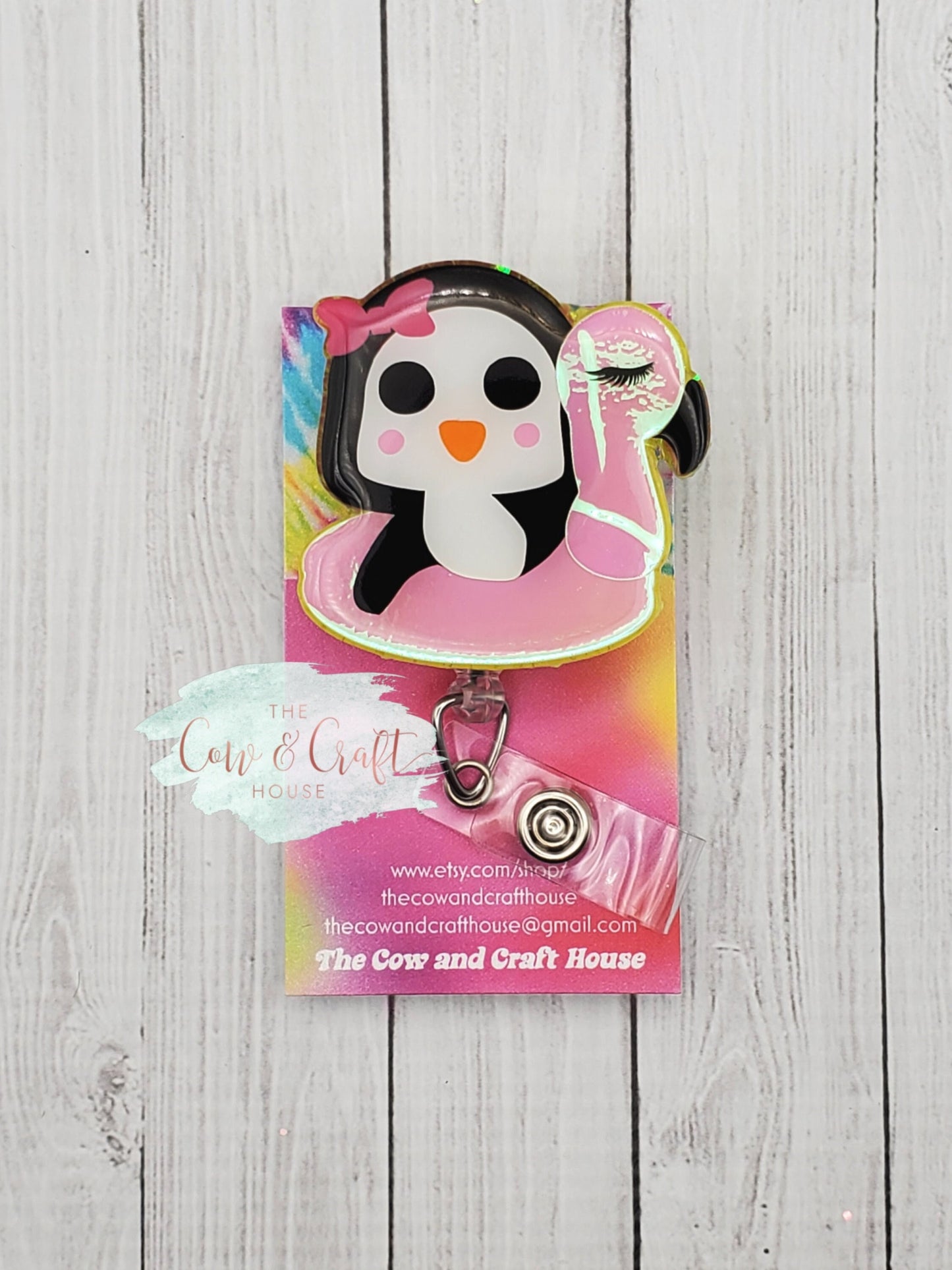 Penguin Floatie Badge Reel: Summer Fun, Nurse Gift