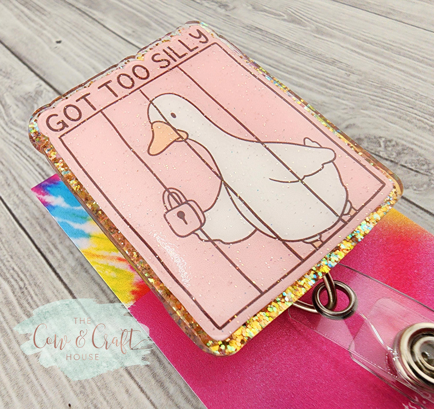 Silly Goose Badge Reel, Nurse Goose Badge ID Holder, Medical Name Holder