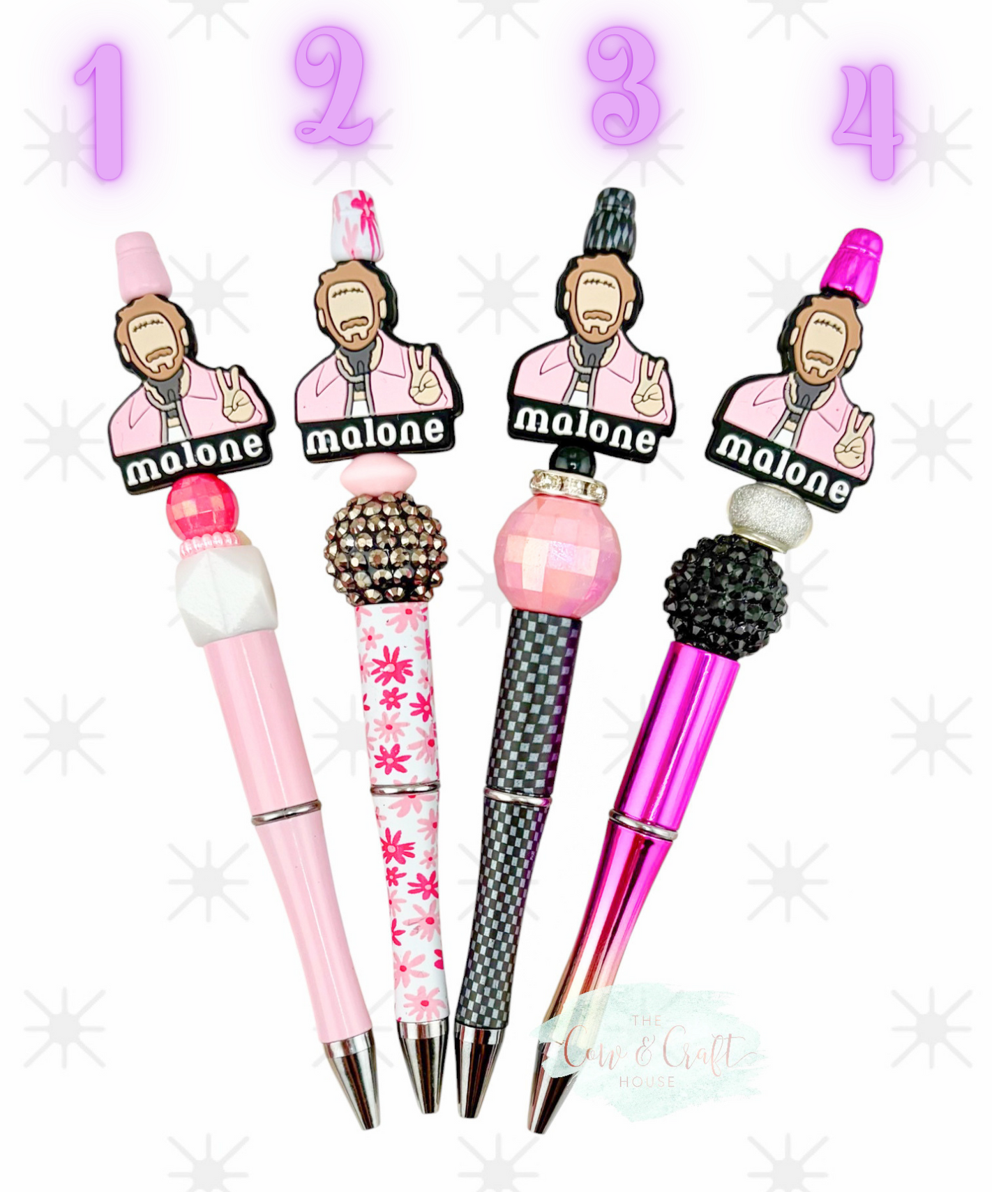 Post Malone Beaded Pen, Teacher Gift, Black Ink