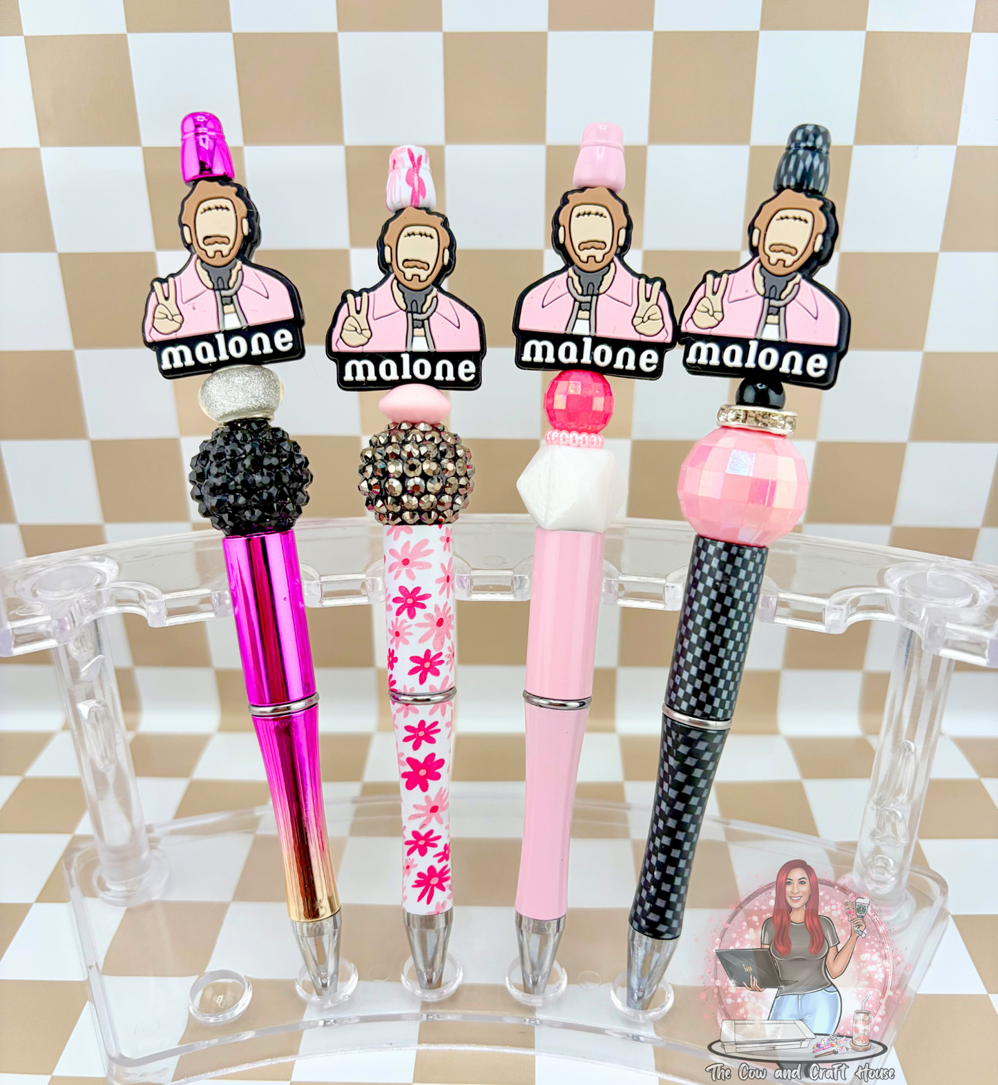 Post Malone Beaded Pen, Teacher Gift, Black Ink