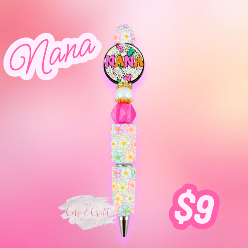 NANA Beaded Black Ink Pen