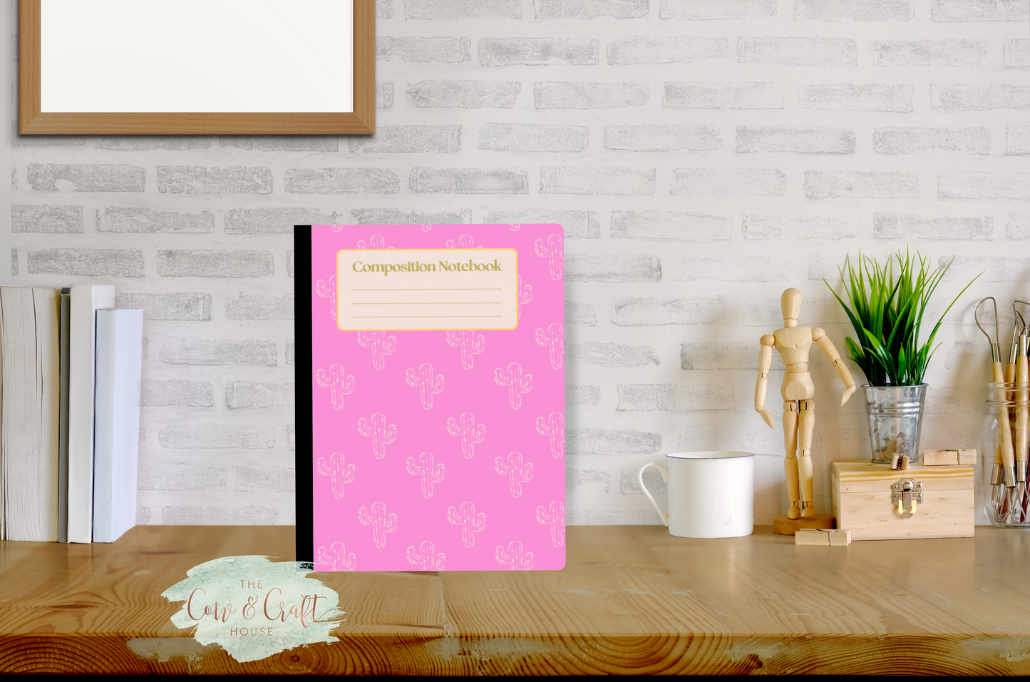 Pink Cactus Composition Notebook | Pink Journal | Cute Cactus Notebook | College or Wide Ruled Notebook | Teacher Journal | Student Gift