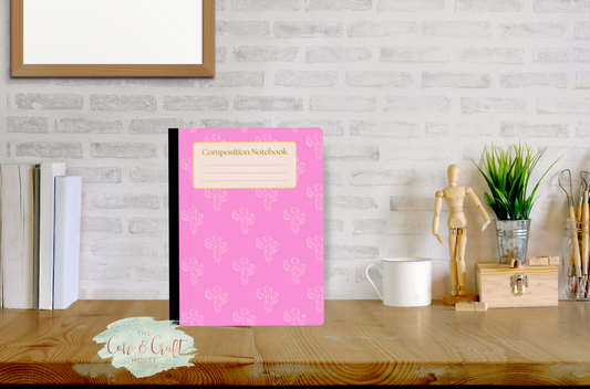 Pink Cactus Composition Notebook | Pink Journal | Cute Cactus Notebook | College or Wide Ruled Notebook | Teacher Journal | Student Gift
