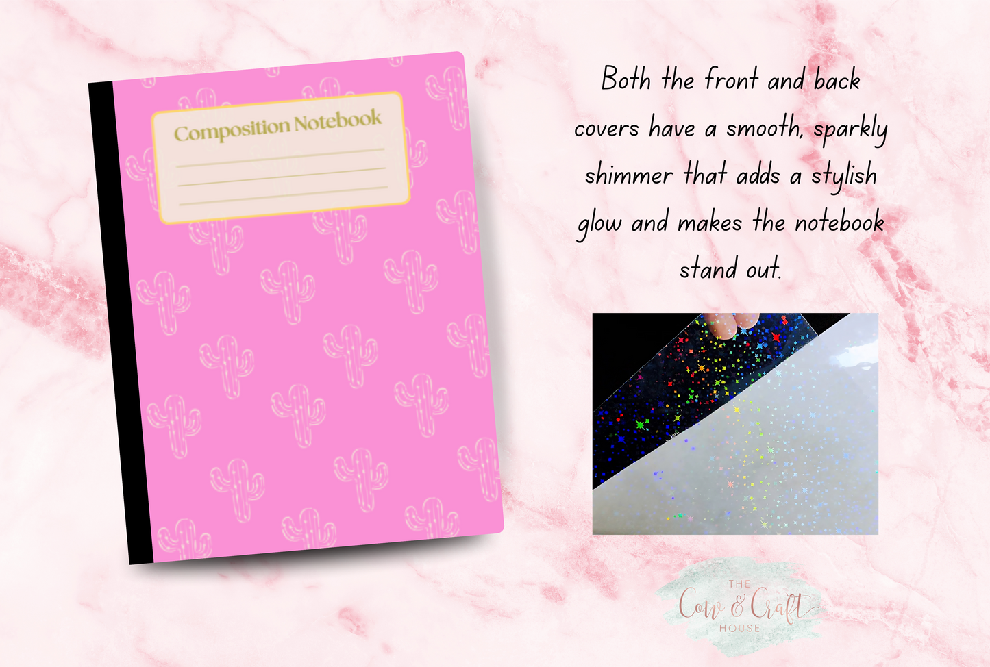 Pink Cactus Composition Notebook | Pink Journal | Cute Cactus Notebook | College or Wide Ruled Notebook | Teacher Journal | Student Gift