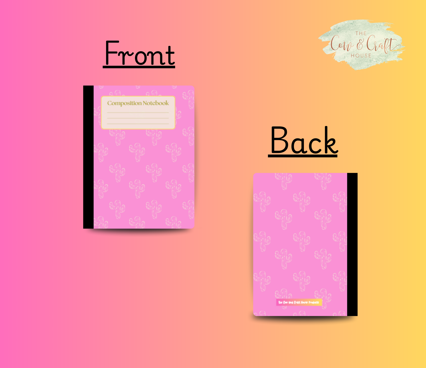 Pink Cactus Composition Notebook | Pink Journal | Cute Cactus Notebook | College or Wide Ruled Notebook | Teacher Journal | Student Gift